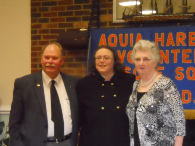 Guests George and Vicky  Langford with Charlotte Crismond from Brooke Volunteer Fire and Rescue Association